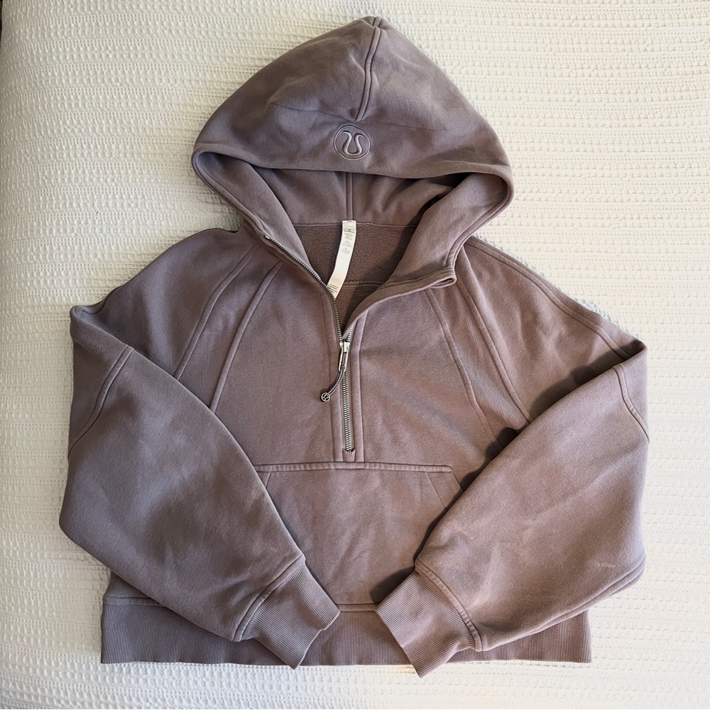 Lululemon Scuba Oversized 1/2 Zip Hoodie • Size XS/S, Violet Verbena *DAMAGED